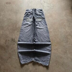 Baggy Indigo Wide Leg Southpole Styl Y2K Vintage Denim Jeans 38x34